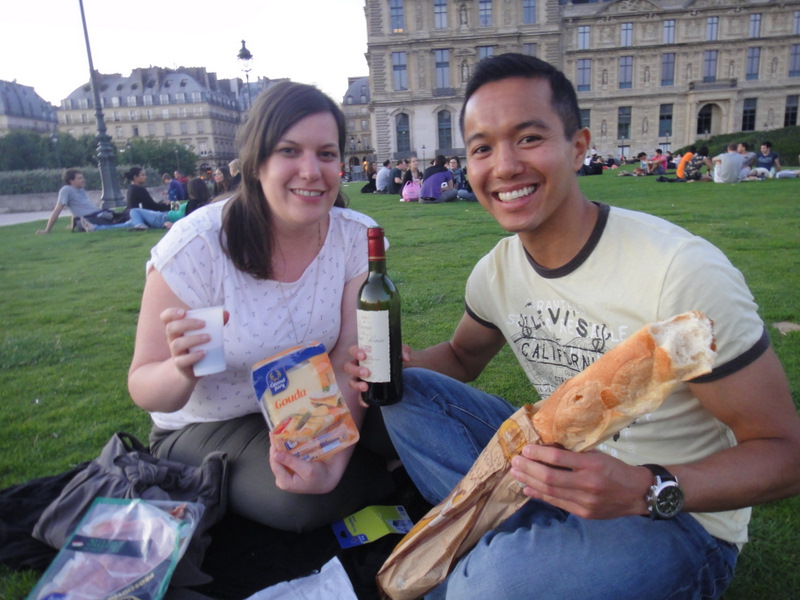 Eating, drinking and being merry in a French park. You're off the list!!