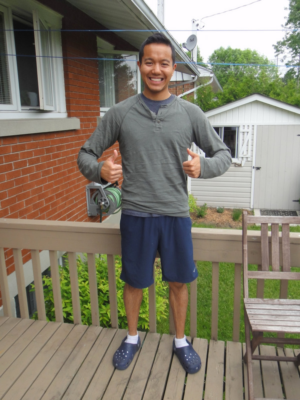 Stylin’ in some garden crocs. Oh no I di’nt! But I did.