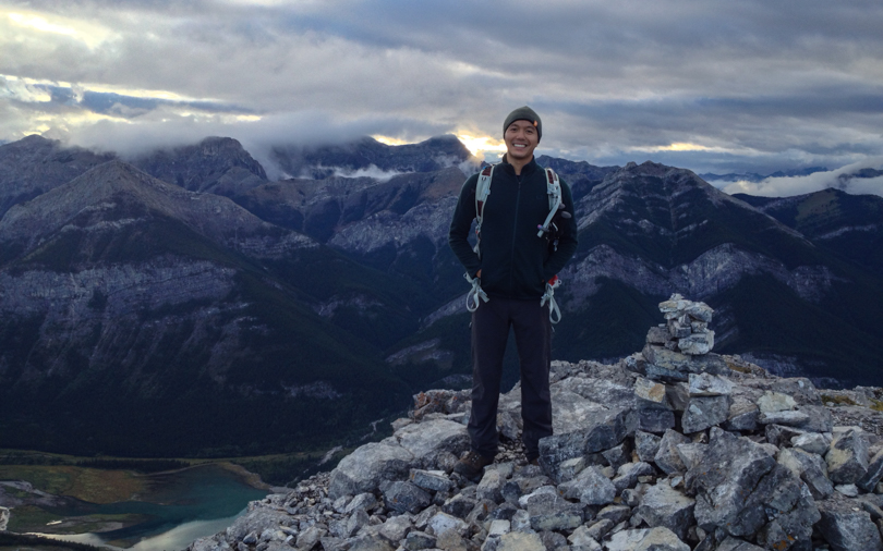 At the summit of Mount Baldy