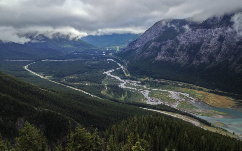 The view of highway 40 heading south. The surrounding mountains and scenery are gorgeous as usual :).