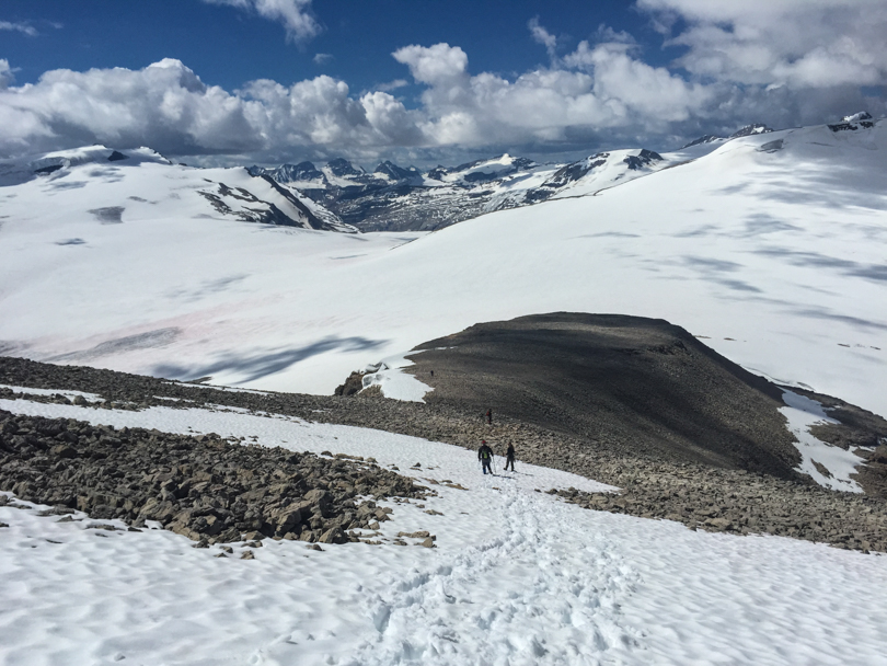 Descending from Mount Thompson