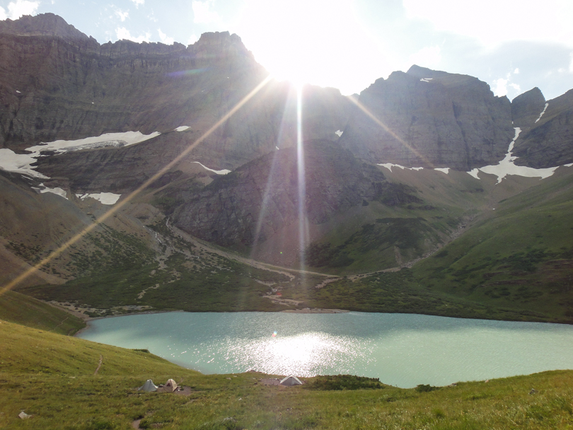 Arriving at Cracker Lake