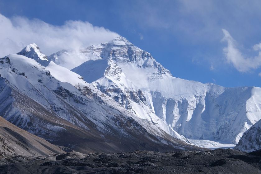 Mount Everest from base camp. Photo credit: Rupert Taylor-Price https://flic.kr/p/PfJe2