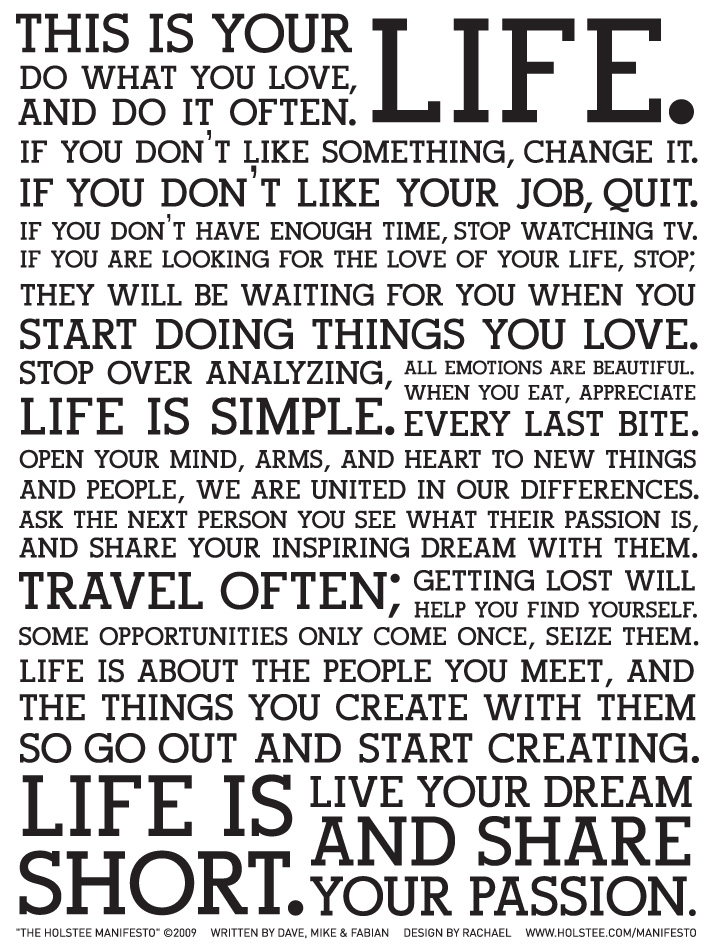 The Holstee Manifesto