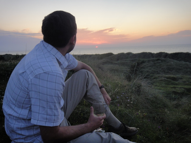 David enjoying the sunset