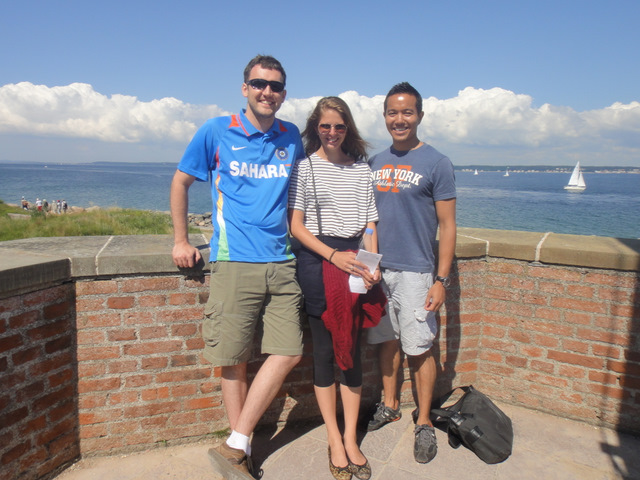 David, Malene and I at Kronborg Castle