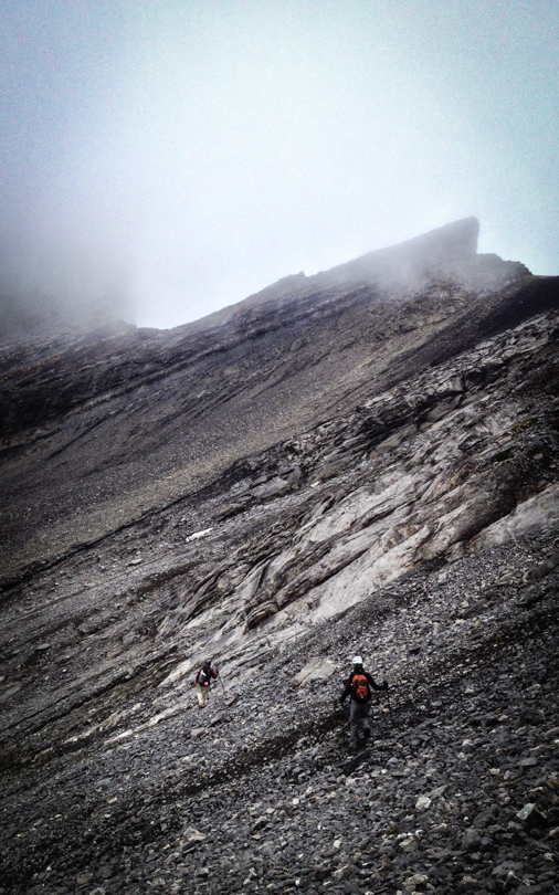 Heading up to The Fortress/Chester col