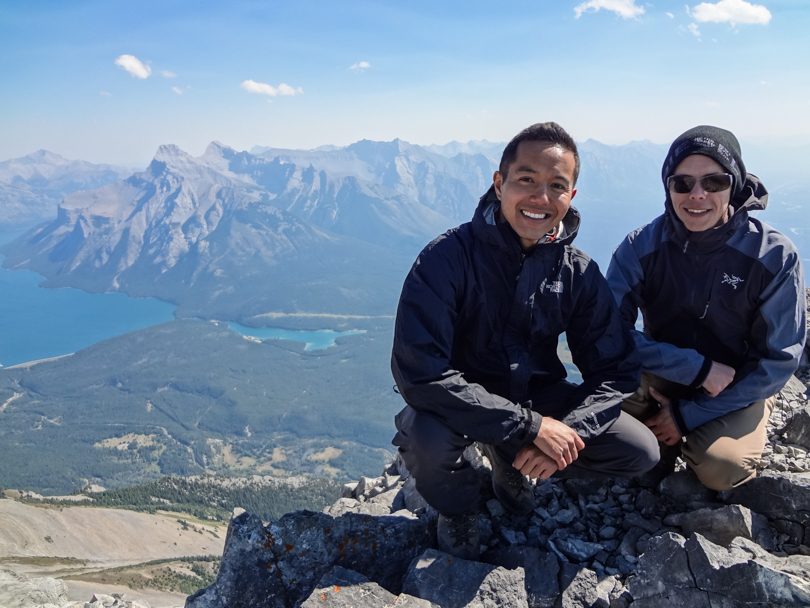 Dan and I at the summit of Cascade Mountain one year ago