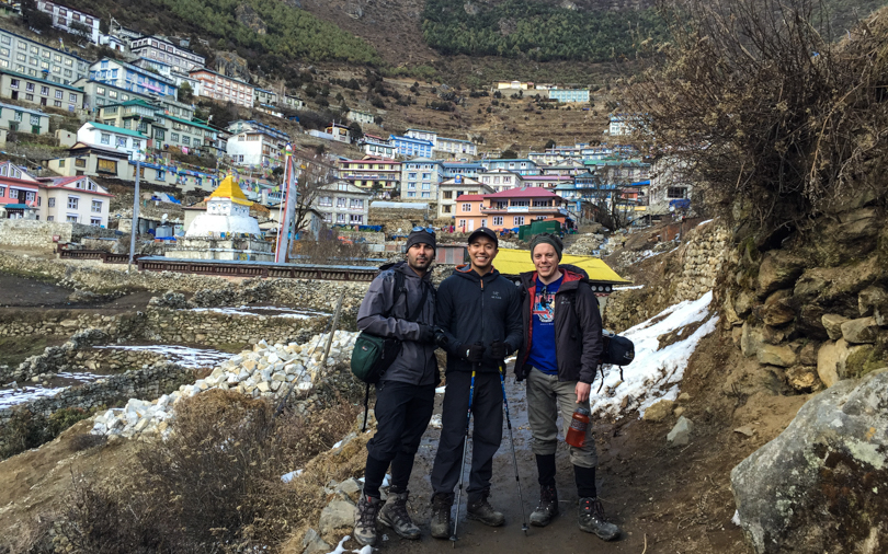 Entering Namche Bazaar. It may not be evident, but I wasn't not doing well.