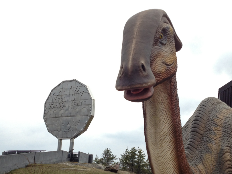 Dinosaurs at the Big Nickel in Sudbury