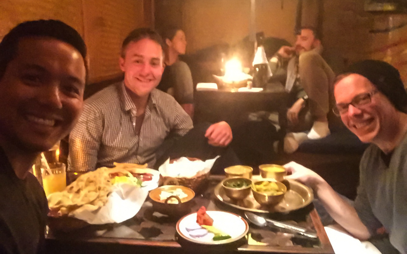 Awesome Indian food with Alan and Dan at the Third Eye restaurant