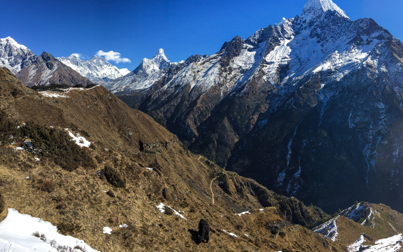 En route to the Hotel Everest View. Wow!