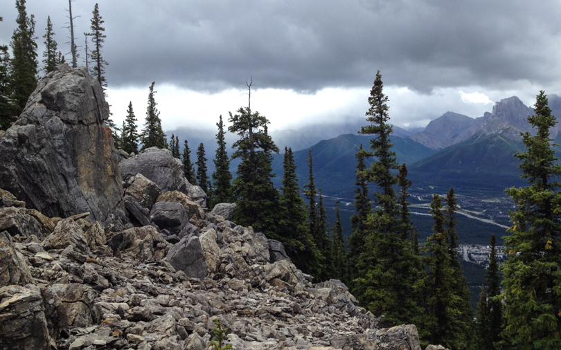 Hiking up Mount Lady Macdonald