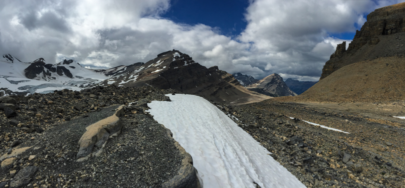The landscape around Peyto Hut is gorgeous!