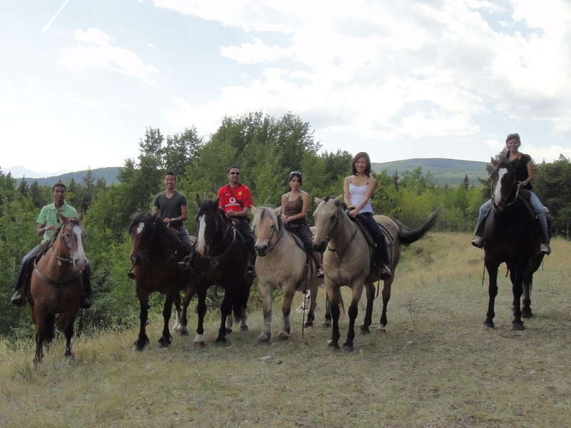 For some reason, Shari’s horse didn’t like to be around others :)