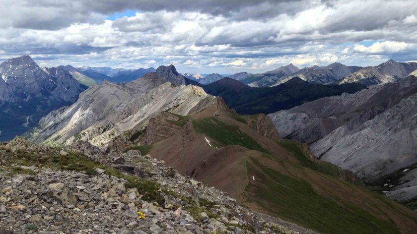 Looking north along the Opal Ridge traverse
