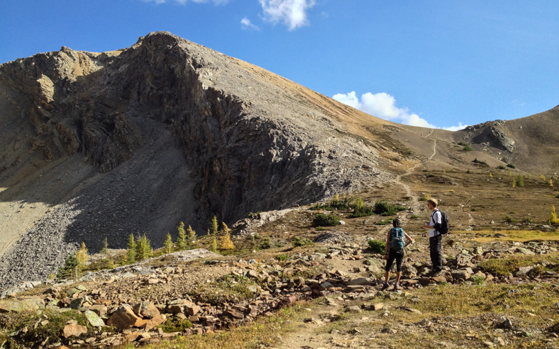 Ascending to Harvey Pass