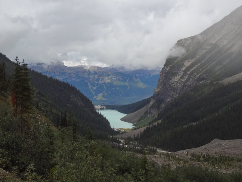 En route from the Plain of Six Glaciers Tea House to the Lake Agnes Tea House
