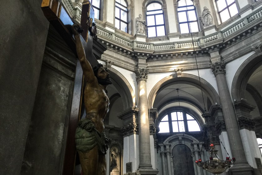 Inside the Chiesa di Santa Maria delle Salute