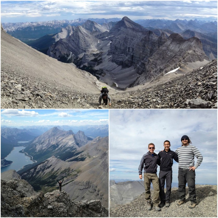 Scree slope to the summit. We did it!