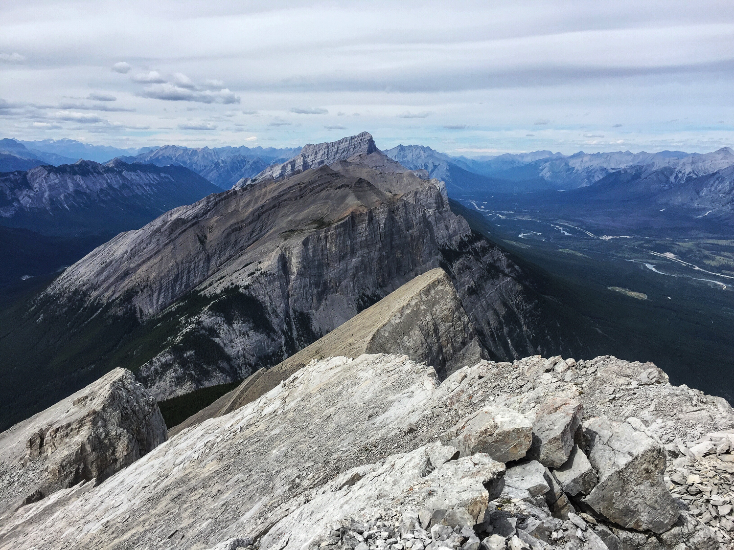 Looking north toward Ha Ling Peak. It looks so mini from here!