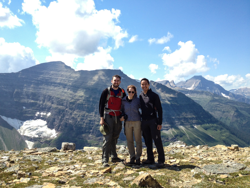 David, Anna and I celebrating at the top of Dawson Pass