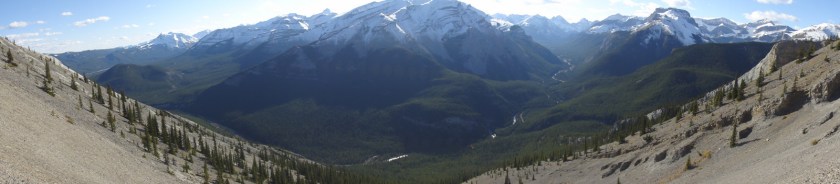 Panoramic of the scree slope