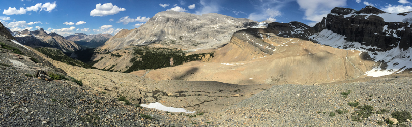 Panoramic from the deck of the Bow Hut