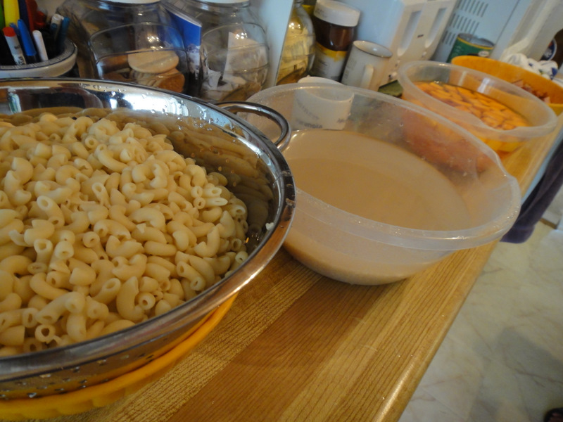 Preparing the ingredients for the main dishes