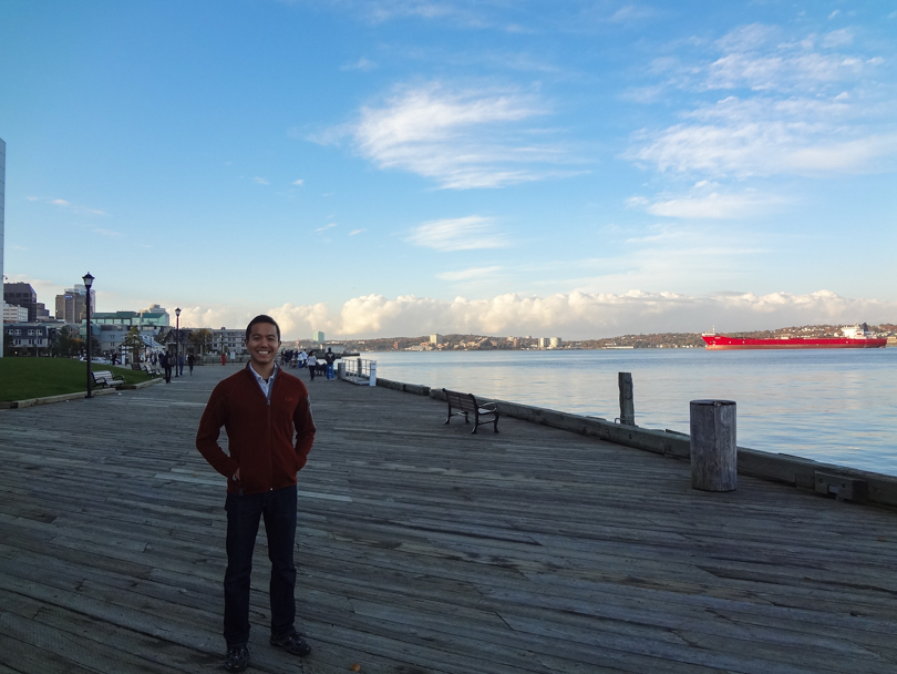 Walking along the boardwalk