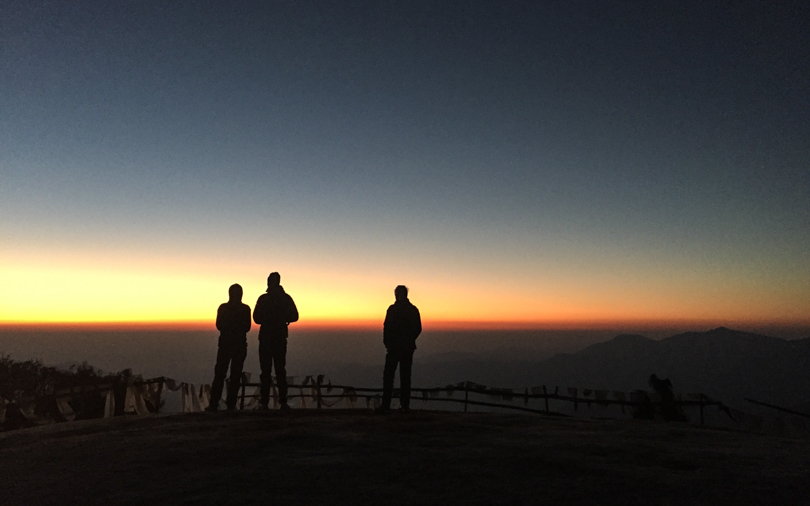 Awaiting the sunrise from Australian Camp