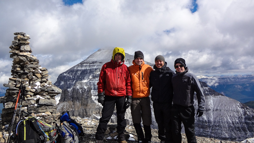 Joe, Paul, me and Dan at the summit of Mount Eiffel