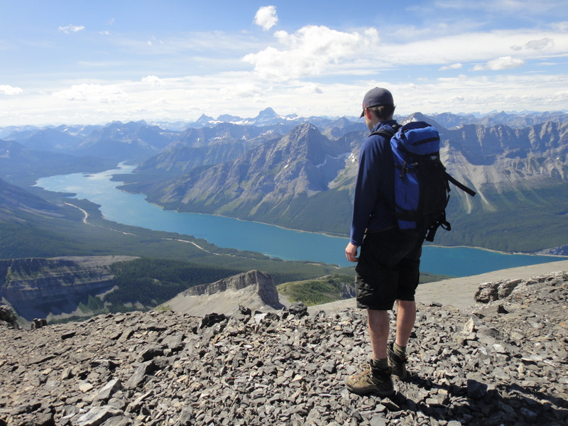 Incredible view of the Spray Lakes Reservoir. Read’s Ridge is looking tiny from here!
