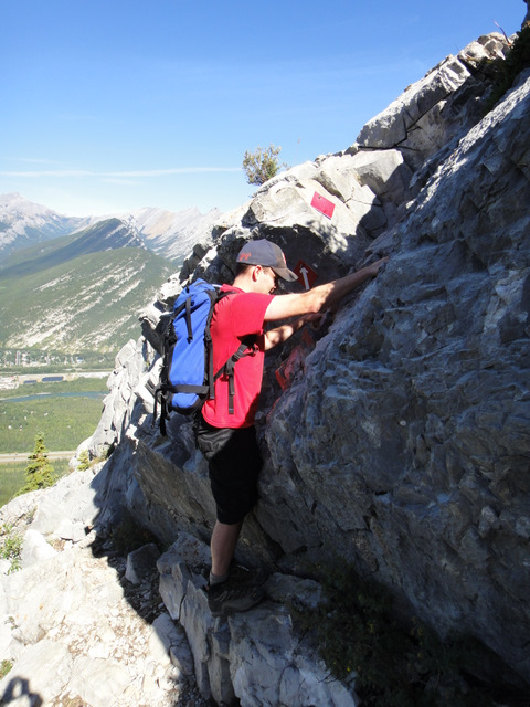 Approaching the 3 metre-high wall