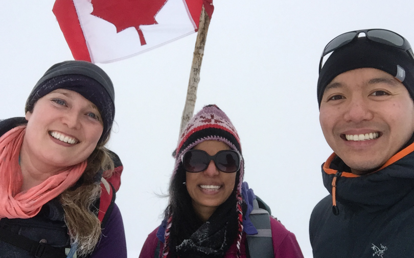 Jess, Shari and I. All smiles at the summit!