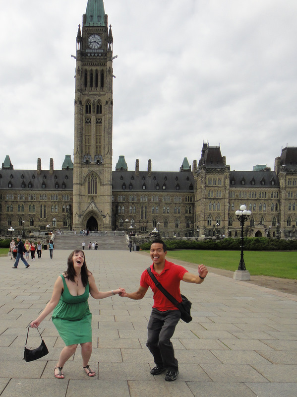 An ill-timed jump shot taken by a newb? Being crazy after humming “Crazy Clock” from our high school music class? Or just prancing around Parliament Hill?? All of the above I suppose :)