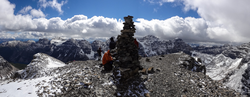 Stopping for photos and lunch at the summit of Mount Eiffel