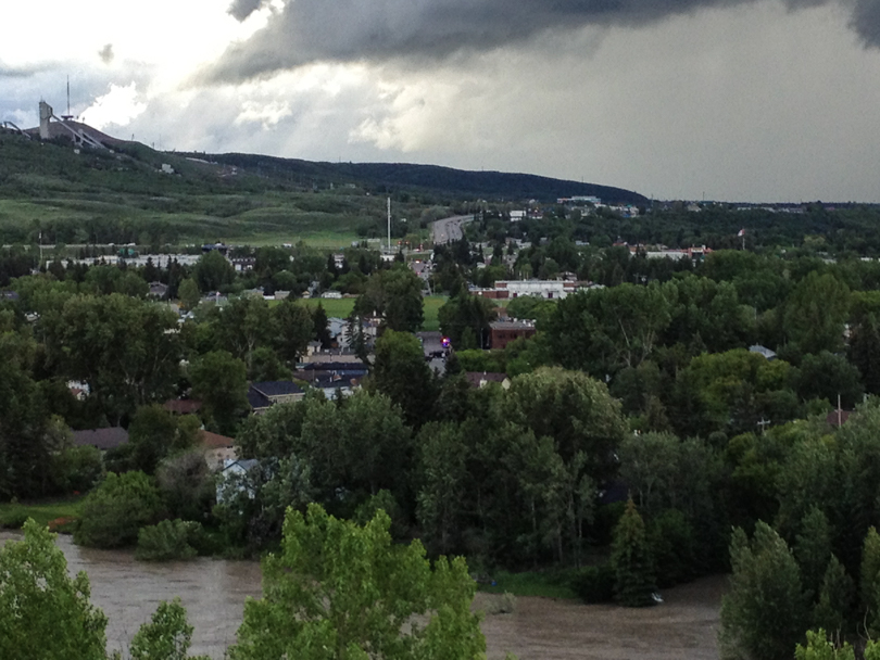 Looking over to Bowness, one of the communities evacuated