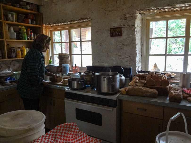 The kitchen in the Plain of Six Glaciers Tea House
