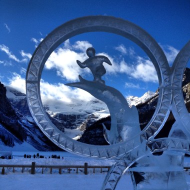 Olympic themed ice sculptures