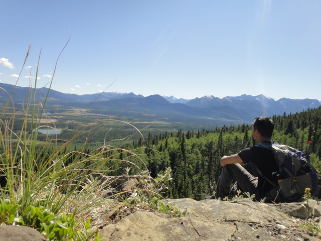 Taking a break to admire nature