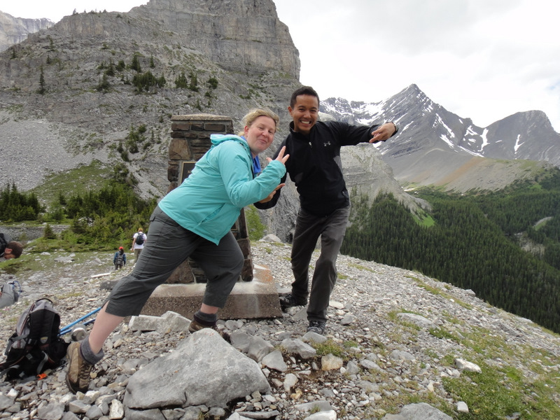 Me and a fellow hiker