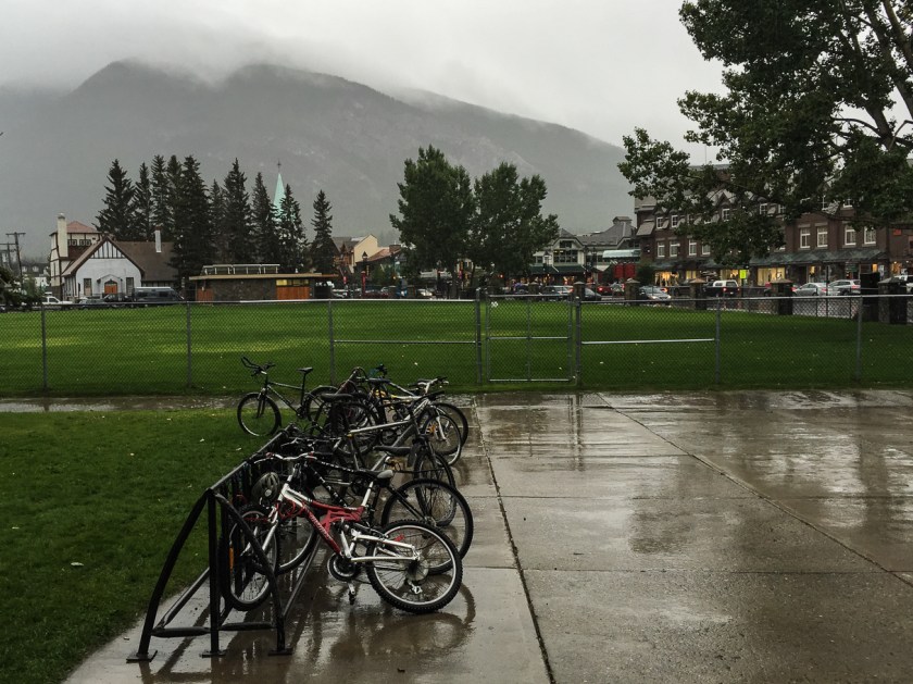 40% chance of rain?? More like 100%. Wee!