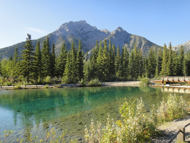 Maybe that is Mount Lorette in the background… (?)