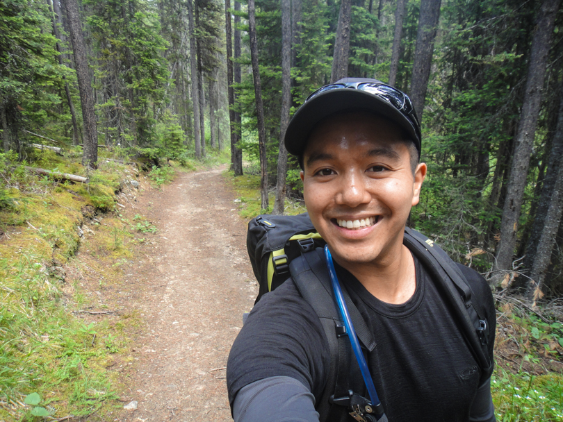 Hiking in the forest. Uninspiring.