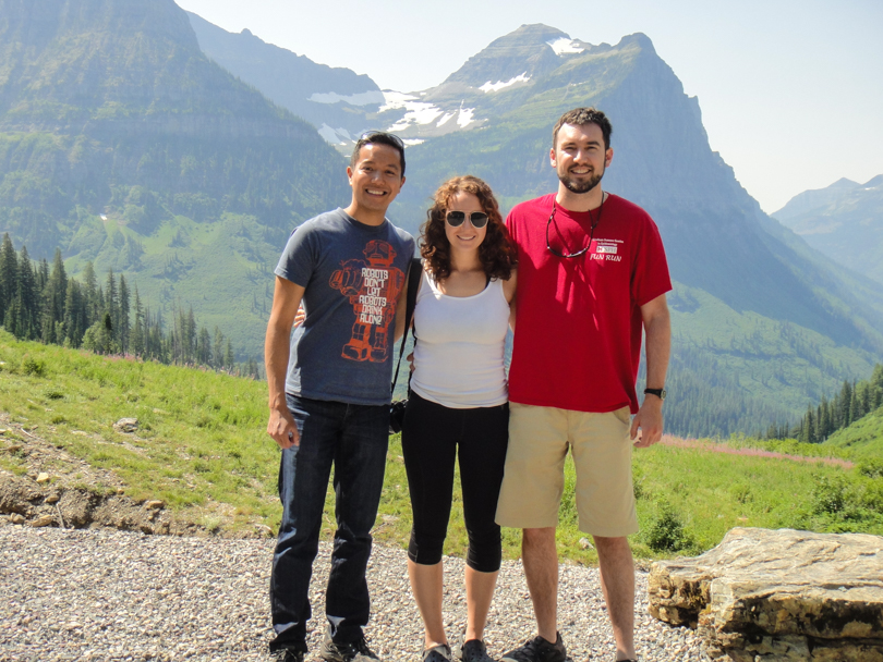 Stopping for a photo on the Going-To-The-Sun Road