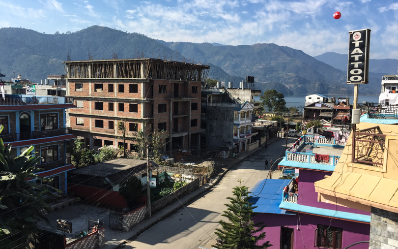 View from my hotel in Pokhara. It was a relaxing day.