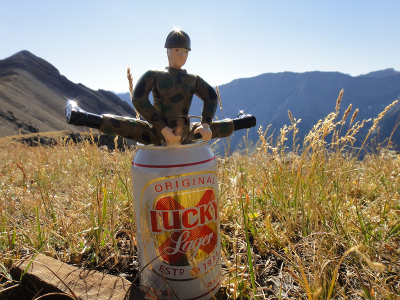 Sergeant Stroker doing the splits. So flexible, he is.