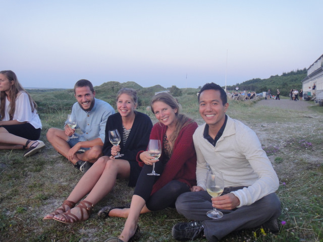 Casper, Lisbeth, Malene and I watching the sunset
