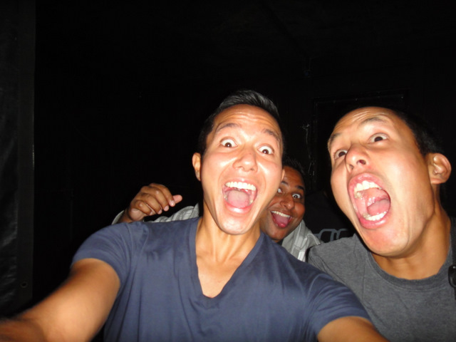 Reactions to the haunted ride. Obviously it was very scary!